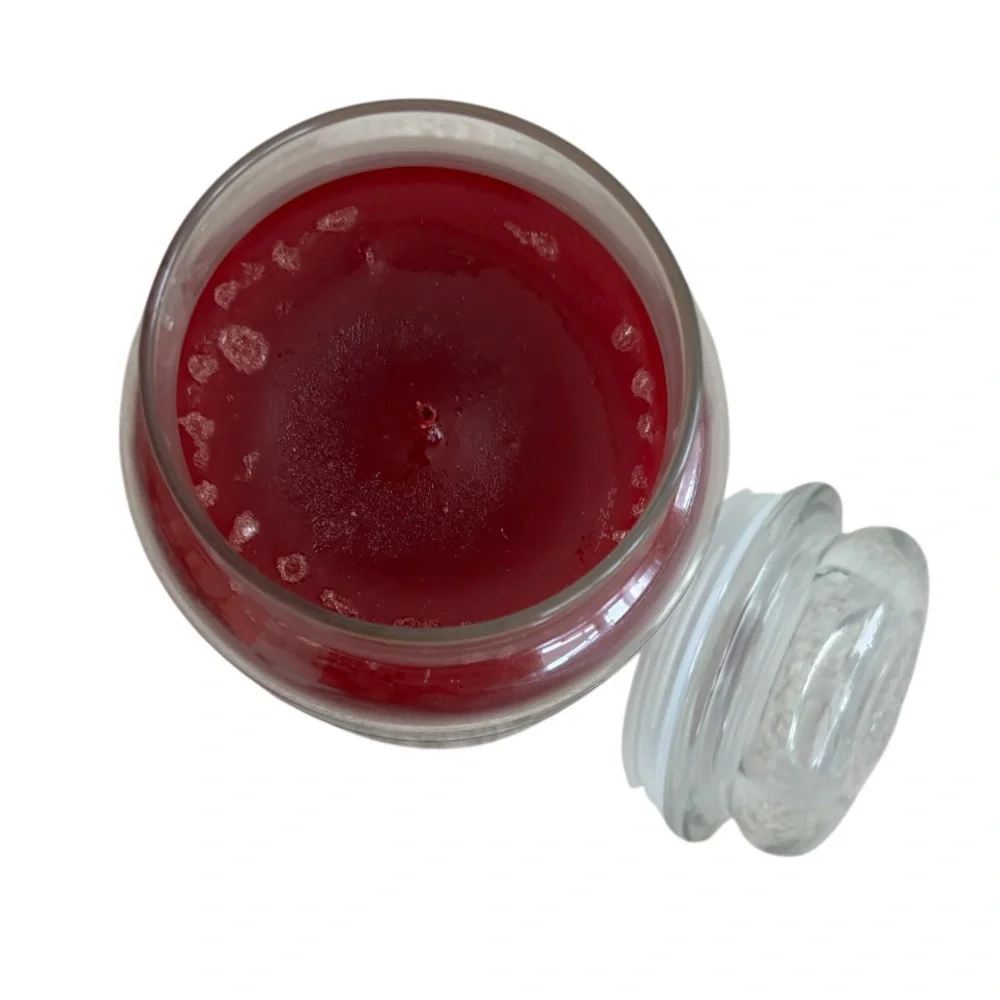 Yankee Candle Jar Hollyberry Rare Vintage Black Band Holiday Burgundy Red 22 Oz